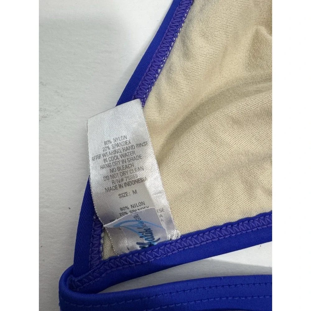 Malibu Dream Women's Size Medium Bikini Swimsuit Blue W/ Butterfly‎ Emblem